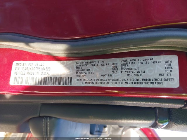 2023 JEEP GRAND CHEROKEE L 1C4RJKAG7P8104329 Photo 8