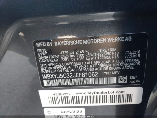 WBXYJ5C32JEF81062 BMW X2 Xdrive28i