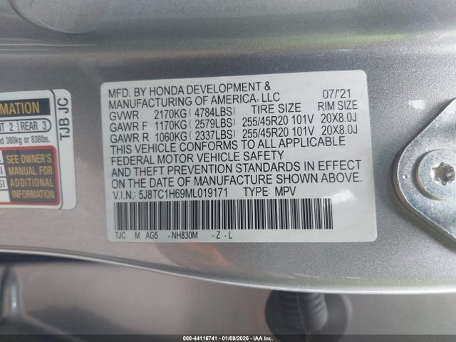 Acura Rdx A-spec Package 2021 5J8TC1H69ML019171 Image 9