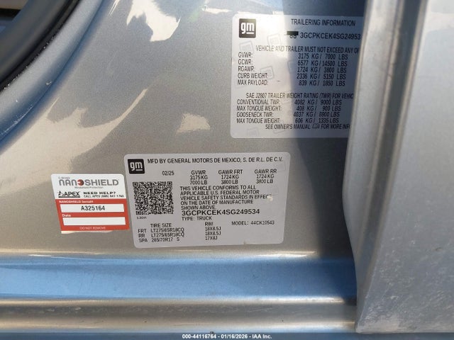 3GCPKCEK4SG249534 Chevrolet Silverado 1500