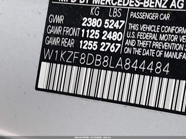 2020 MERCEDES-BENZ E 350 W1KZF8DB8LA844484 Photo 8