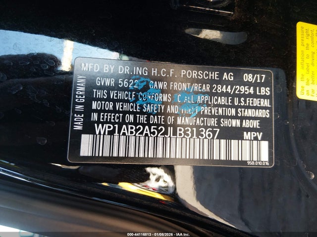 2018 PORSCHE MACAN WP1AB2A52JLB31367 Photo 8