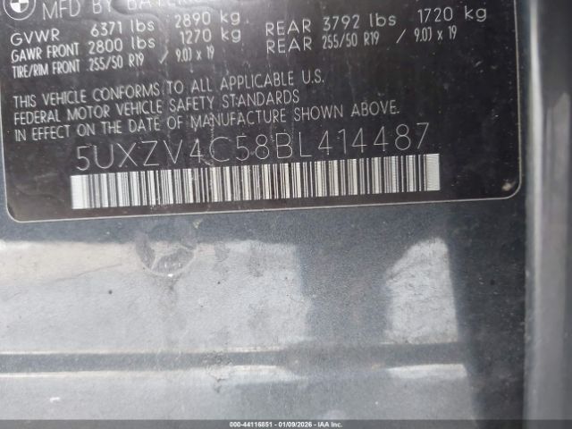 2011 BMW X5 5UXZV4C58BL414487 Photo 8