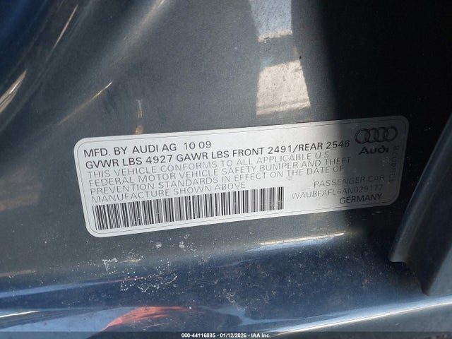 2010 AUDI A4 WAUBFAFL6AN029177 Photo 8