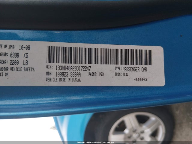 2009 DODGE CALIBER 1B3HB48A29D172247 Photo 8