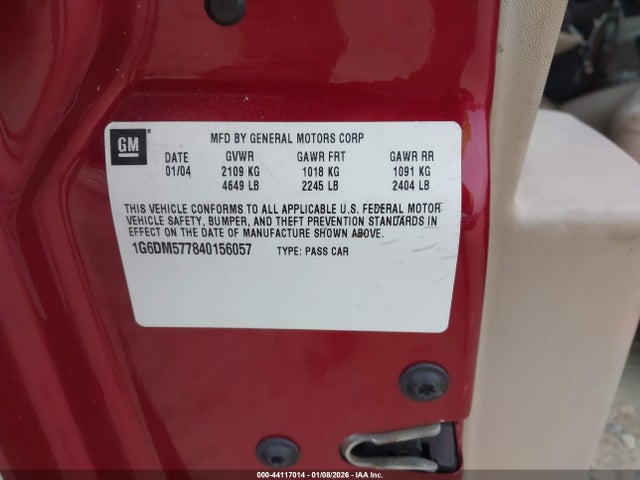 2004 CADILLAC CTS 1G6DM577840156057 Photo 8