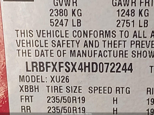 Продаж на аукціоні авто 2017 Buick Envision Premium Ii, vin: LRBFXFSX4HD072244, номер лоту: 44117031