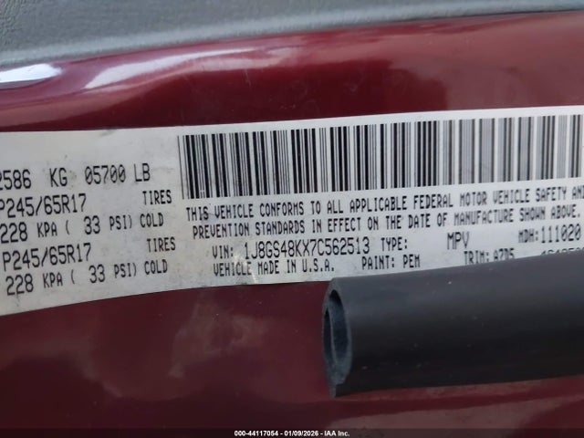 2007 JEEP GRAND CHEROKEE 1J8GS48KX7C562513 Photo 8