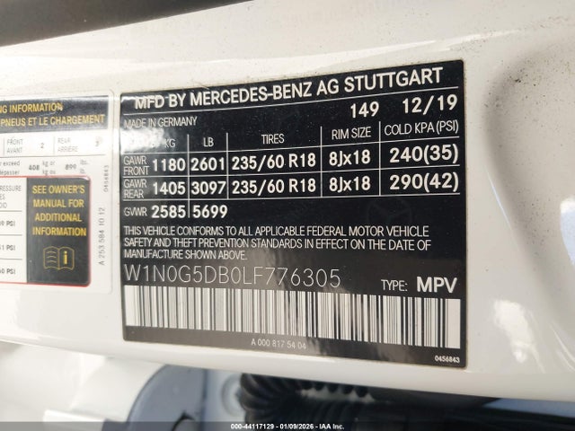 W1N0G5DB0LF776305 Mercedes-Benz Glc 350e 4matic