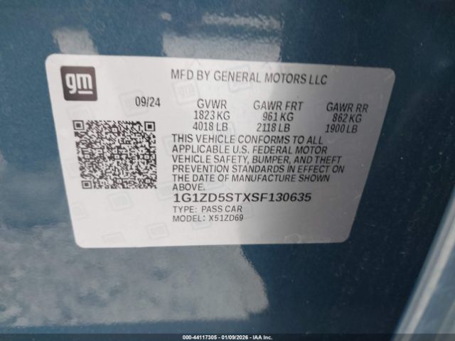 2025 CHEVROLET MALIBU 1G1ZD5STXSF130635 Photo 8