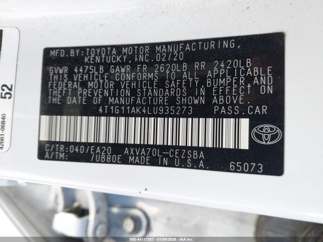 4T1G11AK4LU935273 Toyota CAMRY SE