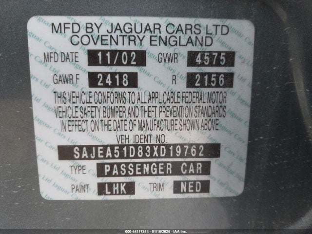 2003 JAGUAR X-TYPE SAJEA51D83XD19762 Photo 8