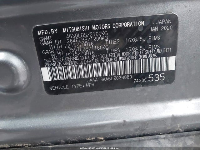 2020 MITSUBISHI ECLIPSE CROSS JA4AT3AA6LZ036080 Photo 8