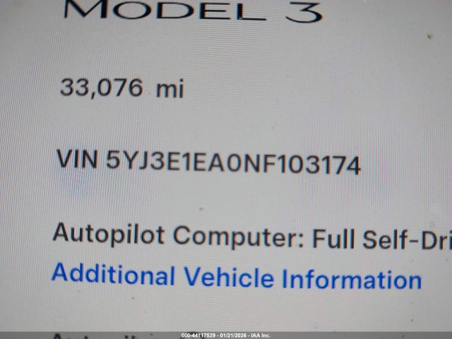 2022 TESLA MODEL 3 5YJ3E1EA0NF103174 Photo 8