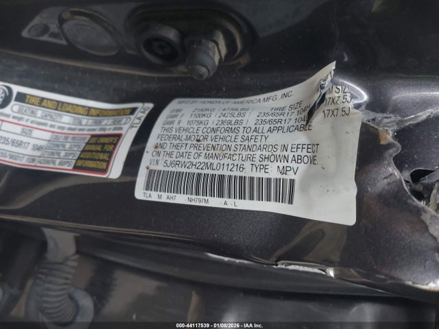 2021 HONDA CR-V 5J6RW2H22ML011216 Photo 8