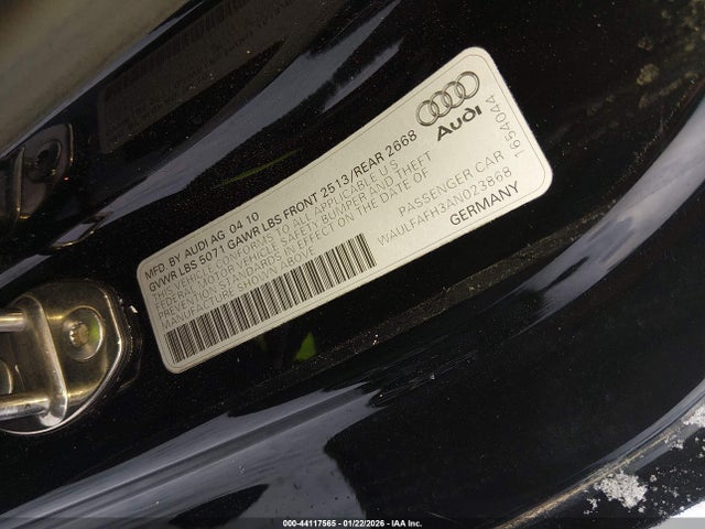 2010 AUDI A5 WAULFAFH3AN023868 Photo 8