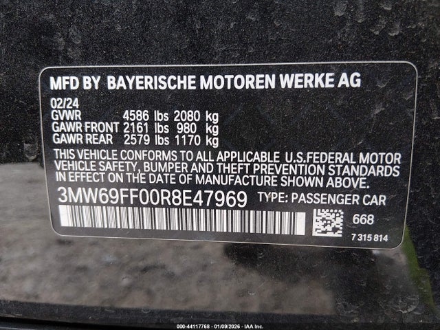 2024 BMW 3 SERIES 3MW69FF00R8E47969 Photo 8