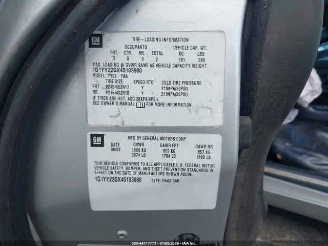 2004 CHEVROLET CORVETTE 1G1YY22GX45103980 Photo 8