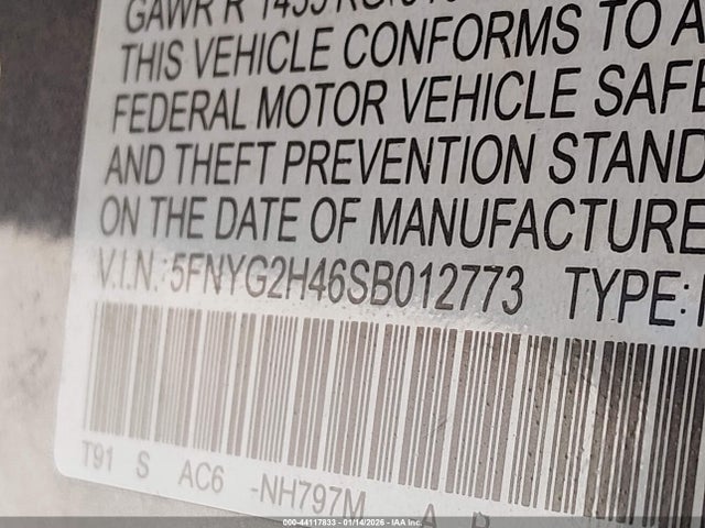 Honda Pilot Ex-l 2025 5FNYG2H46SB012773 Image 9