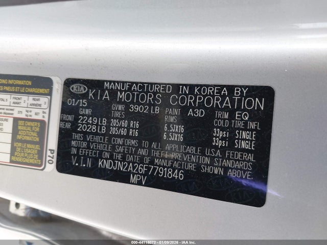 KIA Soul 2015 KNDJN2A26F7791846 Image 9