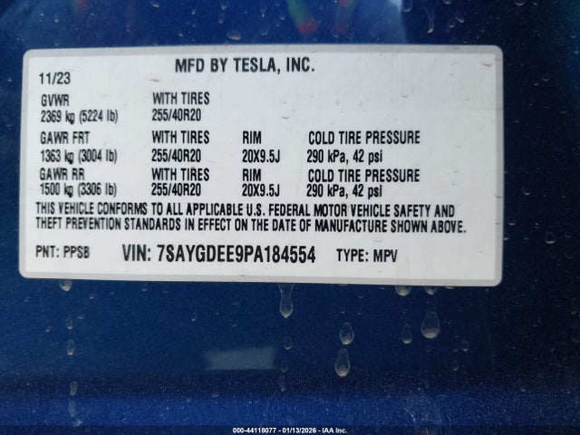 2023 TESLA MODEL Y 7SAYGDEE9PA184554 Photo 8