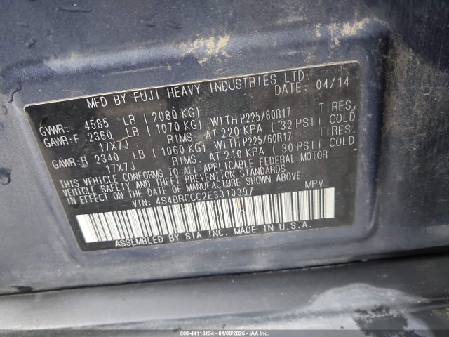 4S4BRCCC2E3310397 Subaru Outback 2.5i Premium