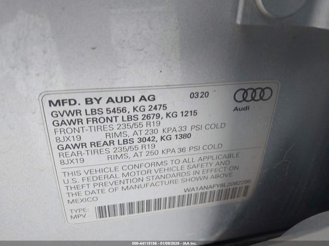 2020 AUDI Q5 WA1ANAFY8L2082295 Photo 8