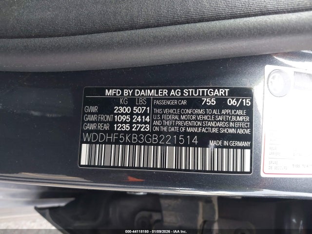WDDHF5KB3GB221514 Mercedes-Benz E 350
