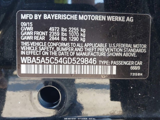 2016 BMW 528I WBA5A5C54GD529846 Photo 8