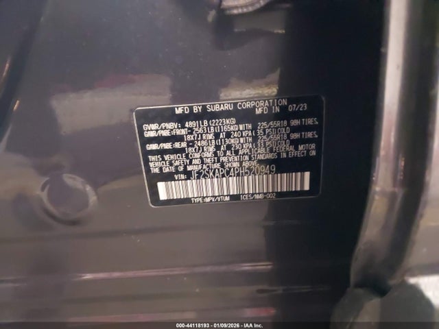 Subaru Forester Limited 2023 JF2SKAPC4PH520949 Image 9
