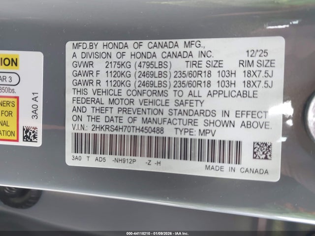 2026 HONDA CR-V 2HKRS4H70TH450488 Photo 8