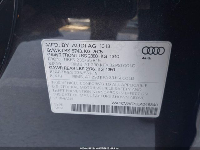 2014 AUDI Q5 WA1CMAFP2EA049840 Photo 8