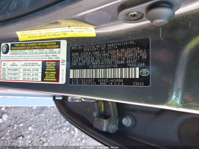 4T1BD1EB4EU027128 Toyota Avalon Hybrid Limited