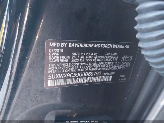2016 BMW X3 5UXWX9C59G0D69792 Photo 8