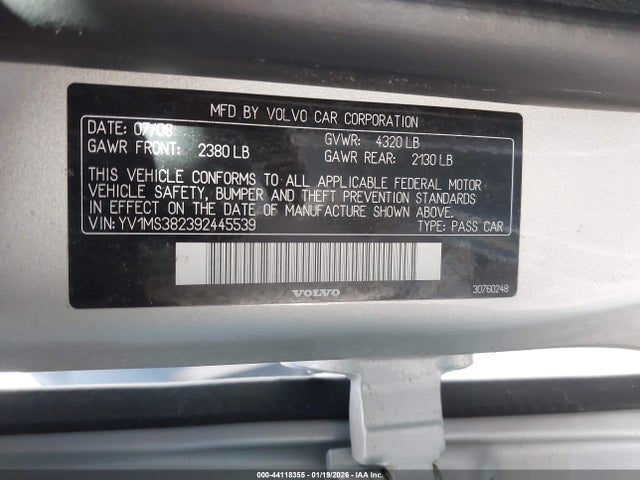2009 VOLVO S40 YV1MS382392445539 Photo 8