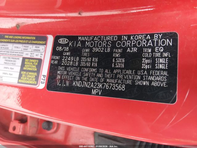 2019 KIA SOUL KNDJN2A23K7673568 Photo 8