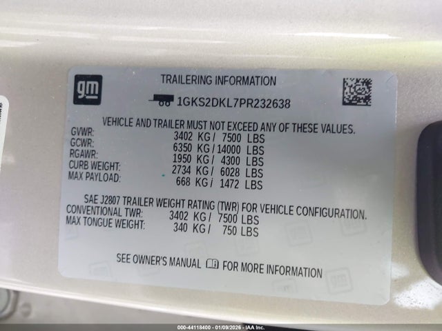 GMC Yukon 4wd Denali 2023 1GKS2DKL7PR232638 Image 9