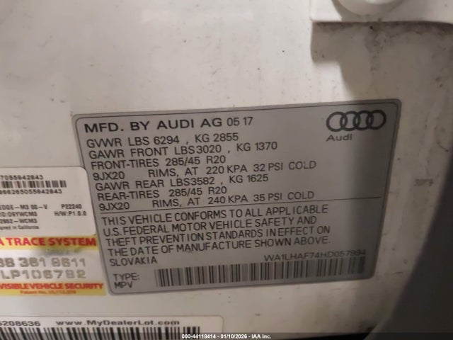 2017 AUDI Q7 WA1LHAF74HD057994 Photo 8