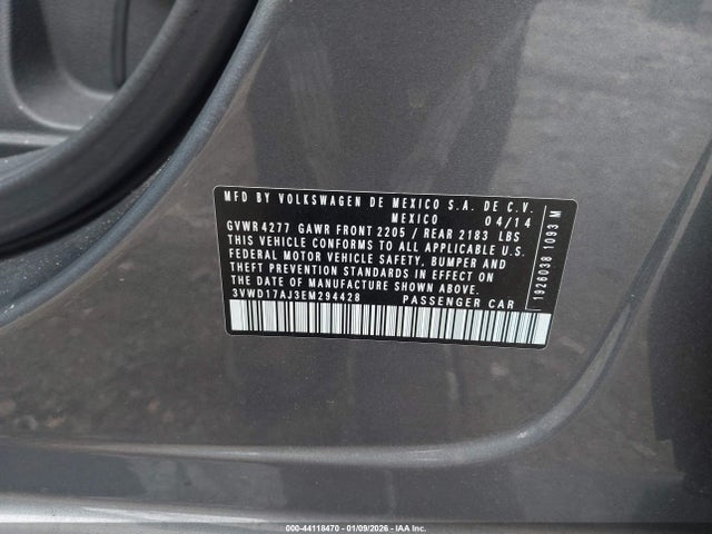 3VWD17AJ3EM294428 Volkswagen Jetta 1.8t Se