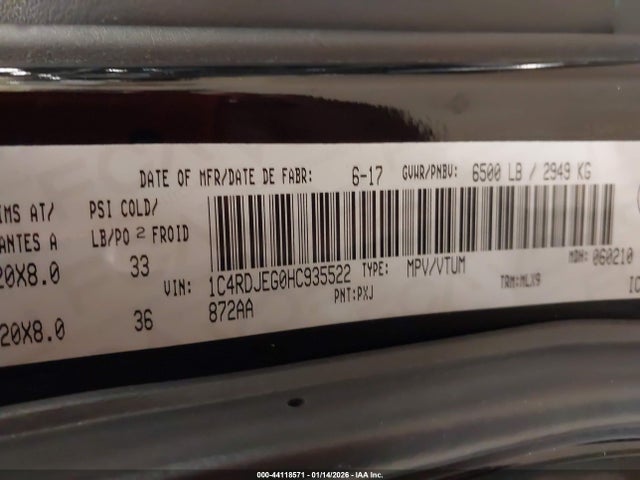 2017 DODGE DURANGO 1C4RDJEG0HC935522 Photo 8