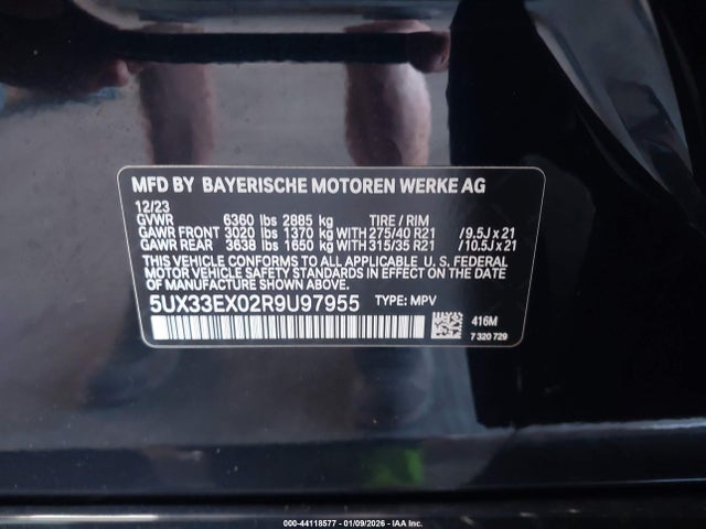 2024 BMW X6 5UX33EX02R9U97955 Photo 8