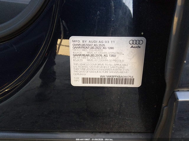 2011 AUDI Q5 WA1WKBFPXBA090754 Photo 8