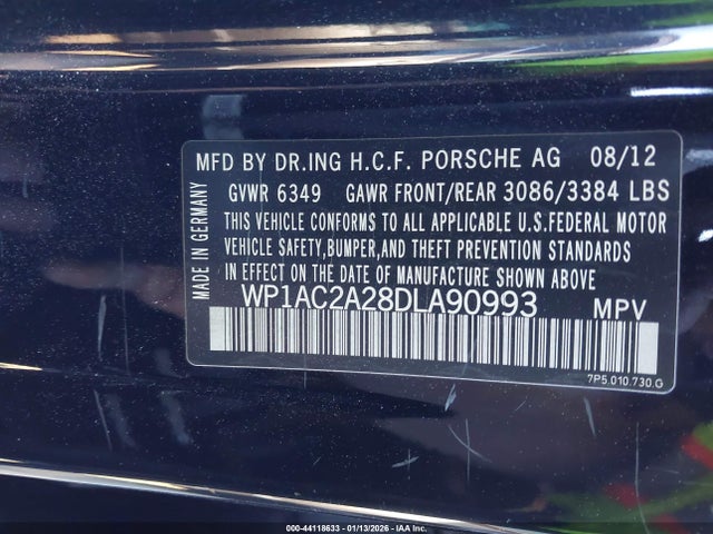 2013 PORSCHE CAYENNE WP1AC2A28DLA90993 Photo 8