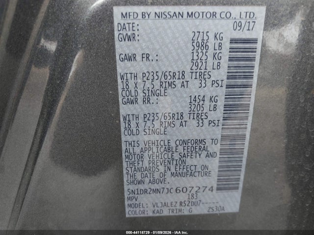 Nissan Pathfinder Sv 2018 5N1DR2MN7JC607274 Image 9