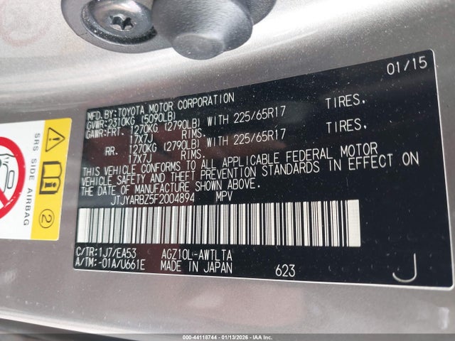 JTJYARBZ5F2004894 Lexus NX 200T