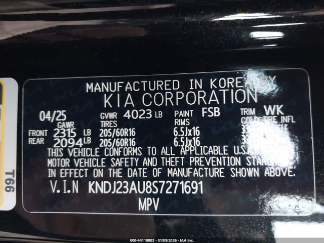 KNDJ23AU8S7271691 KIA SOUL LX