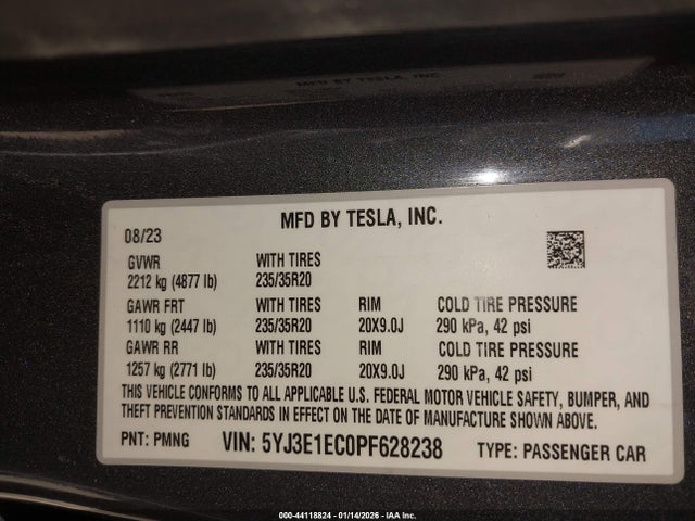 2023 TESLA MODEL 3 5YJ3E1EC0PF628238 Photo 8