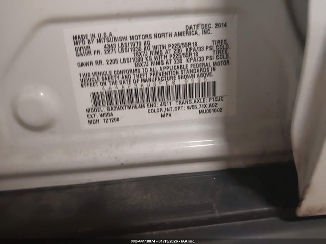 2015 MITSUBISHI OUTLANDER SPORT 4A4AP3AU8FE019595 Photo 8