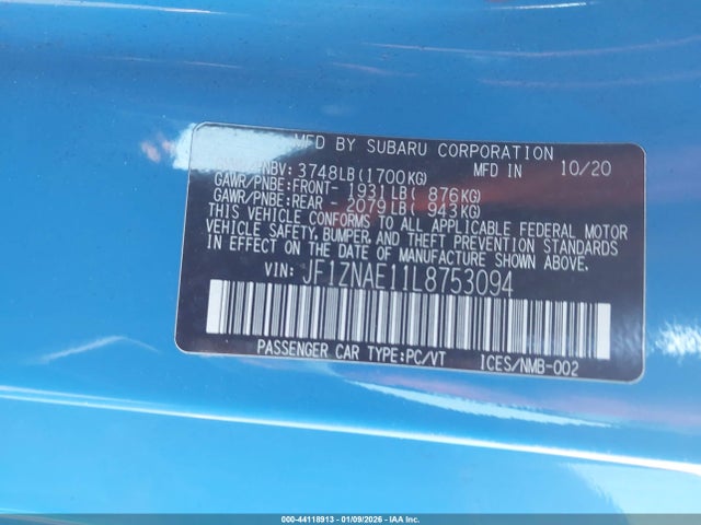 Toyota 86 GT 2020 JF1ZNAE11L8753094 Image 9