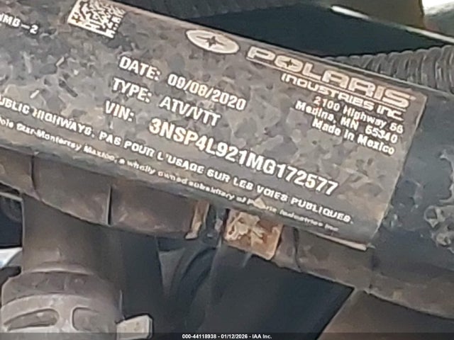 3NSP4L921MG172577 Polaris Rzr Turbo S 4
